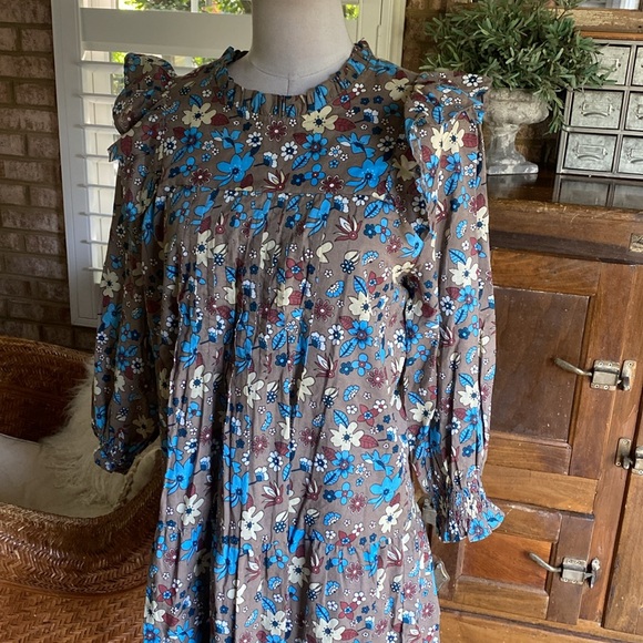 MONKEE''S OF MOUNT PLEASANT GRACE HOLIDAY MOLLY DRESS RUFFLE MODEST LARGE NEW - Picture 3 of 7